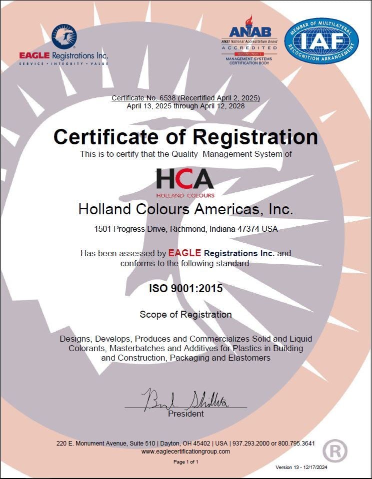 ISO Certificate 2025